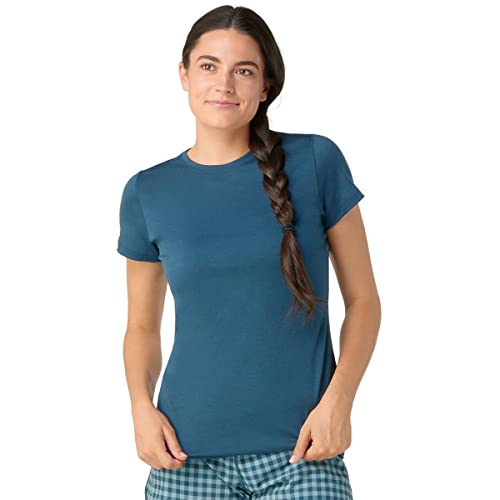 Smartwool Women's Merino Short Sleeve Tee Damen Kurzarm-T-Shirt, Twilight Blue, L von Smartwool