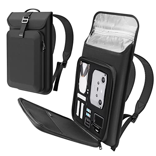 Smatree Hartschalen Rucksack für DJI Mini 2/ Mini 1/Mini SE, Reisetasche Kompatibel mit DJI Mini & Ladegerät, Akku,Smart Controller & Gopro Hero 10/9/8/7/6/5 & Zubehör (Nicht geeignet für Mini 3 Pro) von Smatree