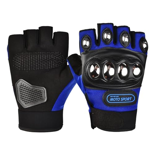 Smbcgdm 1 Paar Training Handschuhe Hände Schutz Edelstahl Shell Hard Shell Fitness Kampf Handschuhe Radfahren Liefert Blau One Size von Smbcgdm