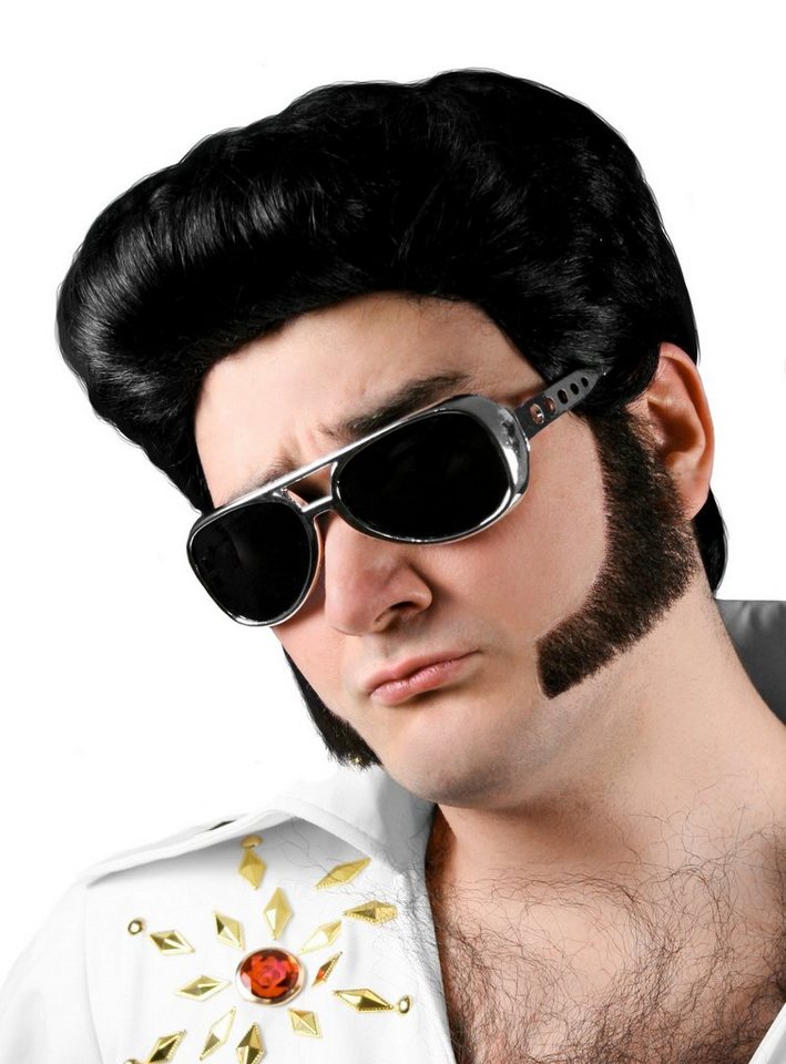 Smiffys Kostüm 70er 'King of Rock' Sonnenbrille, Extravagante Brille im Elvis-Stil von Smiffys