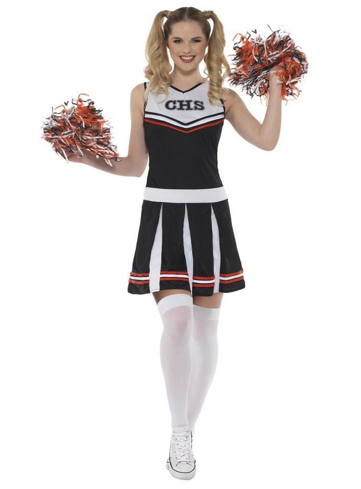 Smiffys Kostüm Cheerleader schwarz, Ein Kostüm zum Jubeln! von Smiffys