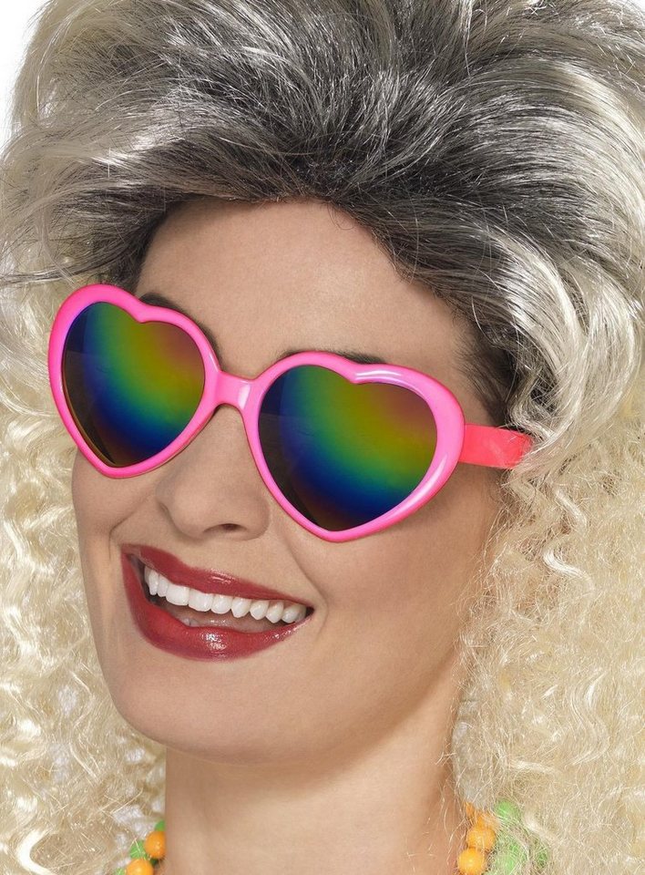 Smiffys Kostüm Herzchen Sonnenbrille, Ein Herz für rosarote Brillen! von Smiffys