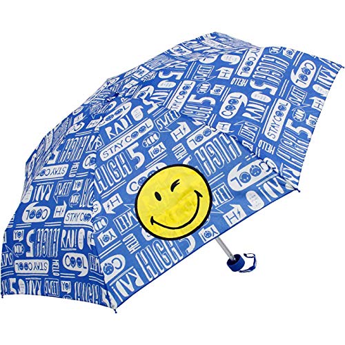 Smiley World Taschenschirm Mini Manual Stay Cool - Blau von Smiley World