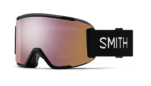 SMITH OPTICS SQUAD S Ski- Snowboardbrille Black - ChromaPOP Everday Rose Gold Mirror von Smith