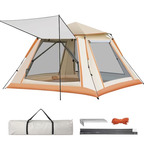 Snewvie Wurfzelt Outdoor,Pop Up Zelt Für 3-4 Personen,Camping Zelt,Vollautomatisches Faltzelt Mit Schnellöffnung，Regendichtes,Winddichtes und Atmungsaktives Zelt von Snewvie