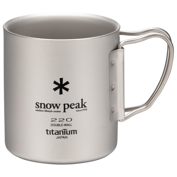 Snow Peak - Titanium Double Wall Cup Gr 220 ml grau von Snow Peak