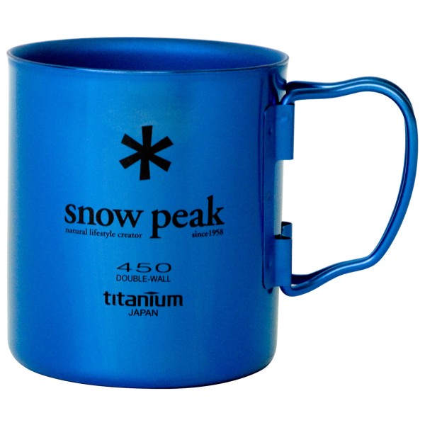 Snow Peak - Titanium Double Wall Cup - Tasse Gr 450 ml blau von Snow Peak