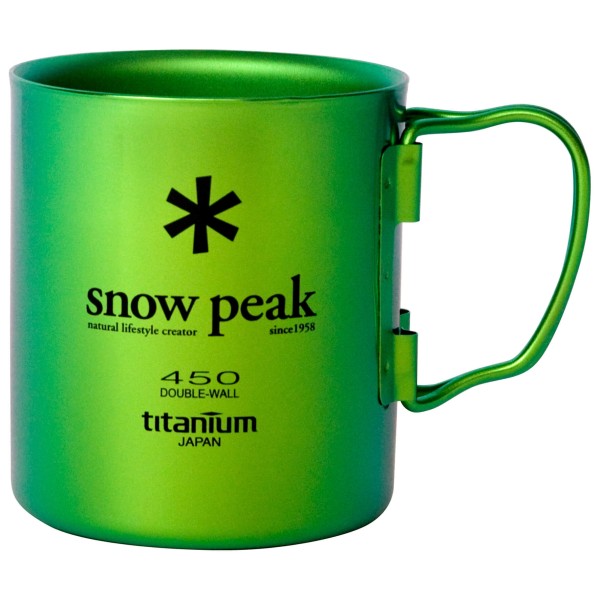 Snow Peak - Titanium Double Wall Cup - Tasse Gr 450 ml grün von Snow Peak