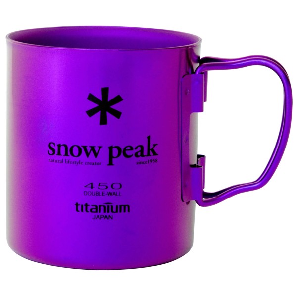 Snow Peak - Titanium Double Wall Cup - Tasse Gr 450 ml lila von Snow Peak
