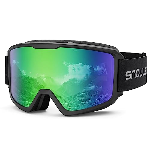Snowledge Skibrille für Herren und Damen, zylindrische Snowboardbrille mit Anti-Beschlag-Anti/Kratzer-UV400-Beschichtung von Snowledge