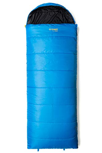 Snugpak | Navigator | Strapazierfähiger Schlafsack mit quadratischem Fuß, der als Decke verwendet Werden kann (Saphirblau, Reißverschluss rechts) von Snugpak