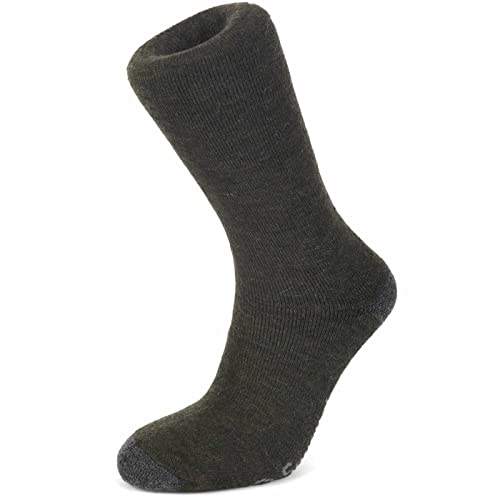 Snugpak Socken aus Merinowolle WGTE – strapazierfähige und leichte Thermosocken mit Frottee-Polsterung – atmungsaktiv, feuchtigkeitsableitend mit Anti-Blasen-Design für längeren Gebrauch – 9½–13 – Oli von Snugpak