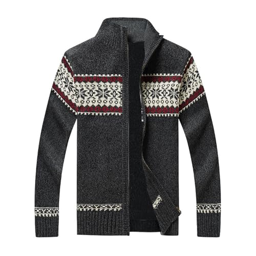 Norweger Pullover Herren Große Größen, Arbeitspullover Troyer Langarm Norweger Pullover Weihnachtspullover Winterpullover Outdoor Herrenpullover Langarm Pullover & Strickjacken von Sobzia