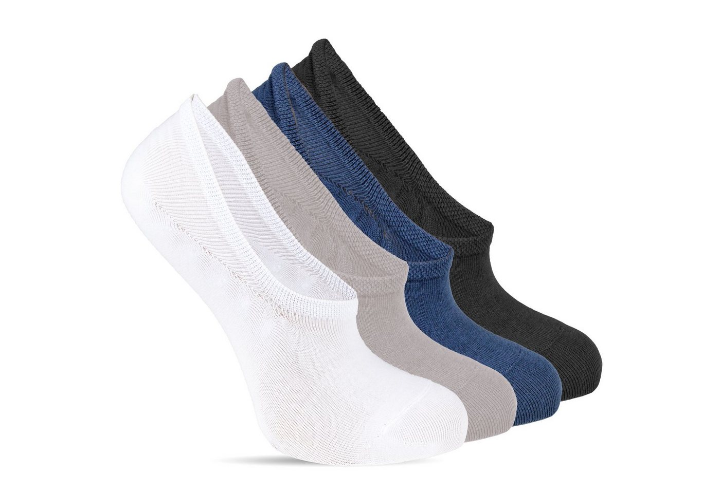 Socked Füßlinge Herren Damen Sneaker-Socken (12-Paar) unsichtbar im Schuh, Silikonstreifen in der Ferse von Socked