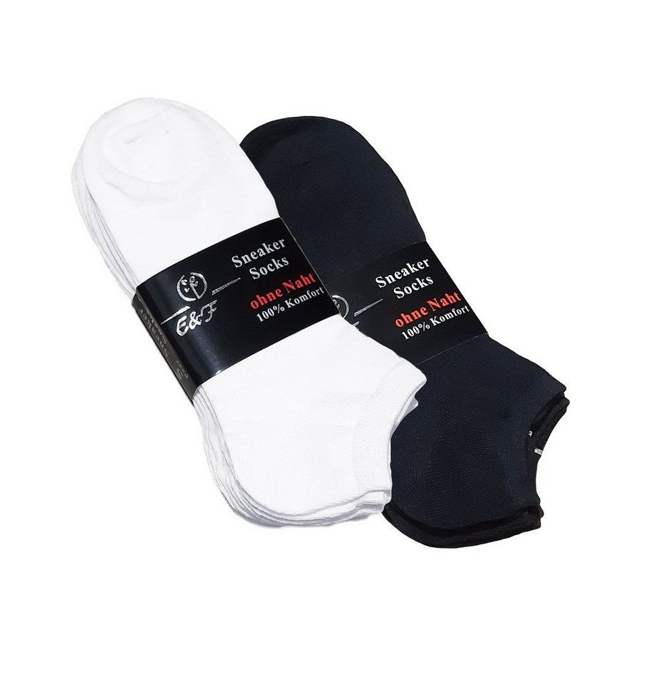 Sockenhimmel Sneakersocken Damen Socken leichte Sneaker kurze Sportsocken in Basic Farben (10 Paar) maschinengekettelte Naht (sehr flach) von Sockenhimmel