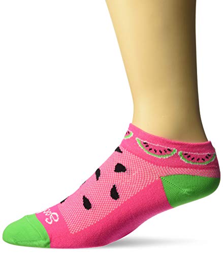 Sockguy Ultra Wicking Socken für Damen, Wassermelonen, Größe S/M von Sockguy
