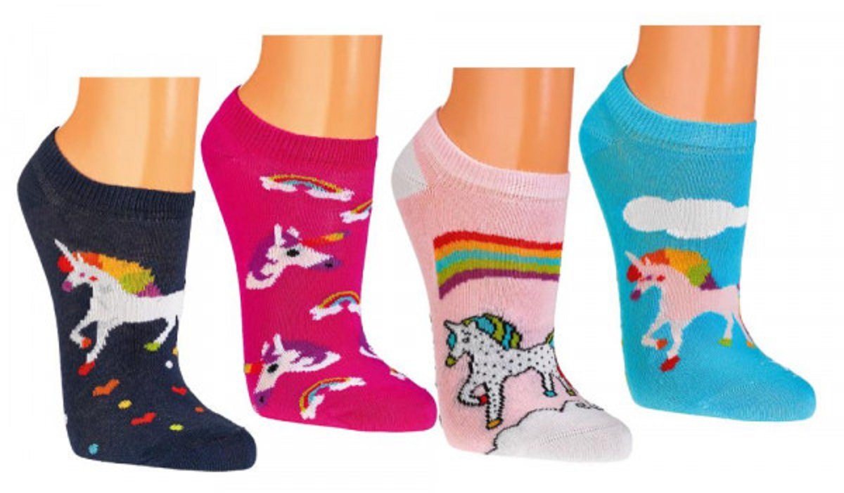 Socks 4 Fun Sneakersocken Socks 4 Fun 3183 Sneaker Einhorn 3-er Bündel (3 Paar, 3-Paar, 3 Paar) von Socks 4 Fun