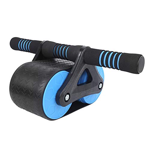 Dual Wheels Roller Bauchtrainer, Blue Springback Mute Domestic Push-up Training Fitnessgerät von Socobeta