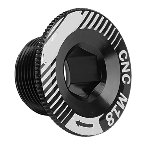 Socobeta Fahrradkurbelgarnitur Kurbelabdeckung Kurbelschraube Kompatibel mit Shimano Ixf Zubehör Aluminiumlegierung(Kurbelabdeckung M18 schwarz) von Socobeta