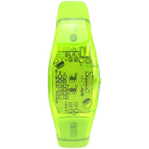 Sound Control LED-Armband für Nachtlauf, Silikon-Blinkarmband für Party (Grün) von Socobeta