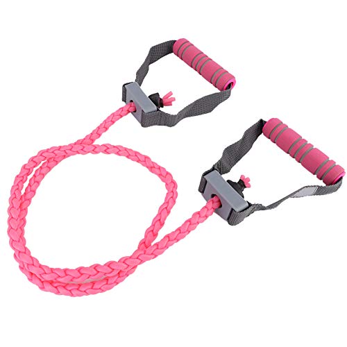 Zugseil-Widerstandsgürtel für Armkrafttraining, Drehende Elastische Seil-Fitnessgeräte für das Heim-Fitness-Training (Rosa) von Socobeta