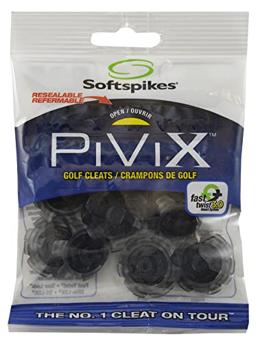 Soft Spikes Unisex-Adult Softspikes Pivix Fast Twist 3.0 Golf Spikes-Gray, Grey/Black, 18 per Pack von SOFTSPIKES