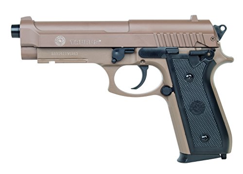 Softair Pistole Taurus PT92 tan mit Metallschlitten, Kal. 6mm BB, Federdruck-System <0.5 Joule, 210117 von CYBERGUN