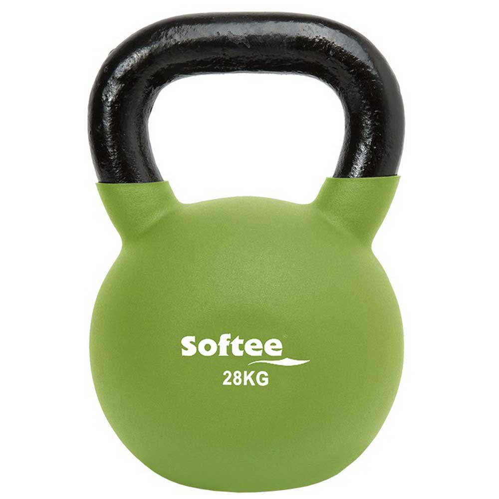 Softee Neoprene 28kg Kettlebell Grün 28 kg von Softee