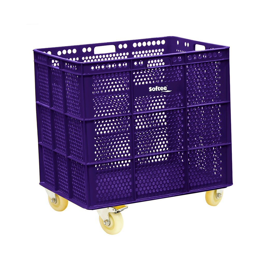 Softee Pu Basket With Wheels Lila 47.5x53.5x62 cm von Softee
