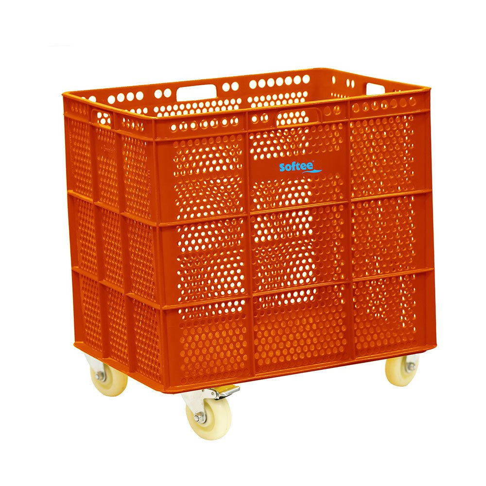 Softee Pu Basket With Wheels Orange 47.5x53.5x62 cm von Softee