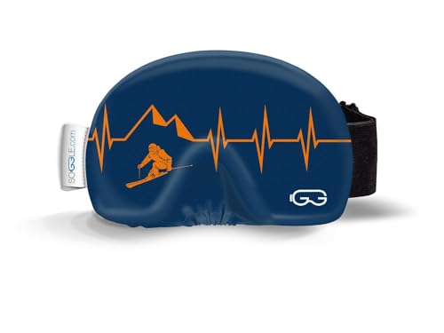 Soggle Skibrillen Schutz Überzug aus Mikrofaser (one Size), Farbe:Heartbeat Skier Blue/orange von Soggle