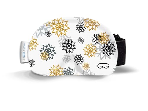 Soggle Skibrillen Schutz Überzug aus Mikrofaser (one Size), Farbe:Snowflakes White von Soggle