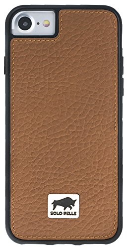 Solo Pelle iPhone SE 2020 - SE 2022 SE 3 Case Lederhülle Ledertasche Backcover Flex aus echtem Leder (Floater Braun) inkl. hochwertiger Geschenkverpackung von Solo Pelle