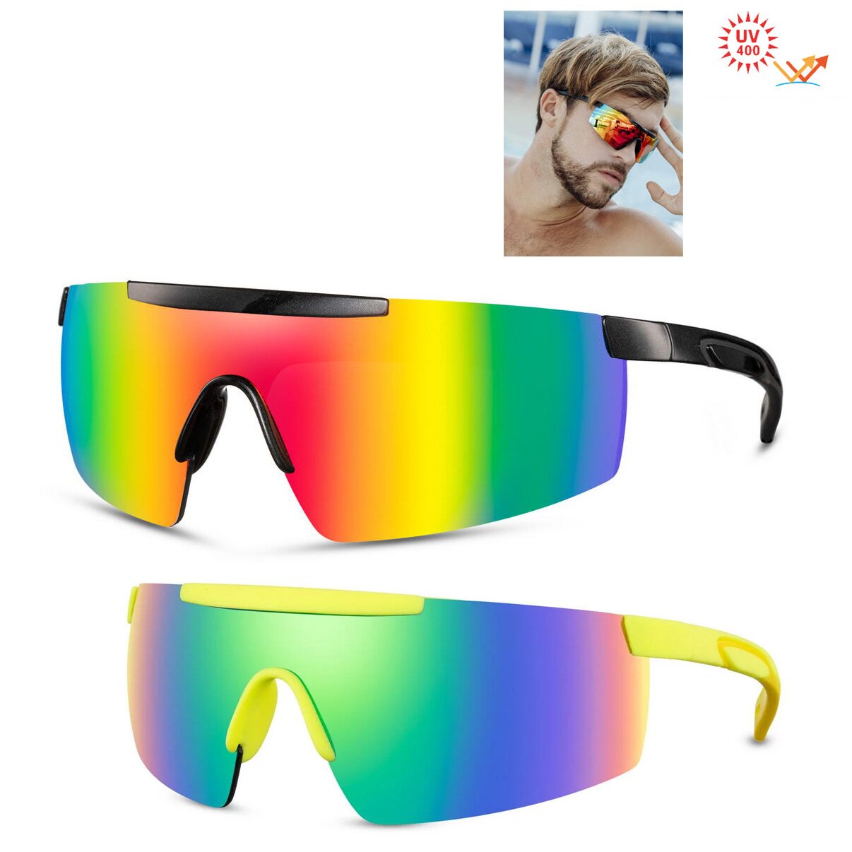 Funktionelle Sport- Sonnenbrille Mod. Hive_NDL_2613-14 Cat.3 - 100% UV400 Gläser von Solo-Solis