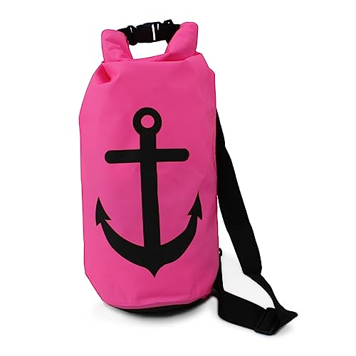 Sonia Originelli 10 Liter Seesack Anker Wasserfest Trockensack Survival Bag Farbe Pink von Sonia Originelli
