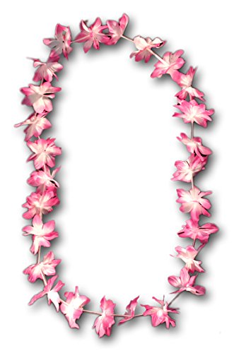 Sonia Originelli Blumenketten Hawaiiketten Party Fanartikel feiern Sommer EM WM 5 Stück Farbe: rosa-Weiss verlaufend von Sonia Originelli