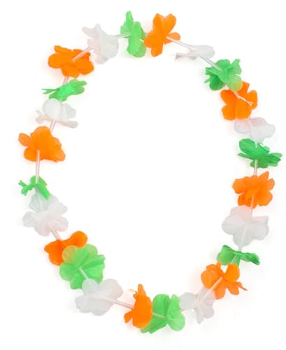 Sonia Originelli Blumenketten Hawaiiketten Party Fanartikel feiern Sommer EM WM 5 Stück Farbe: orange-Weiss-grün von Sonia Originelli