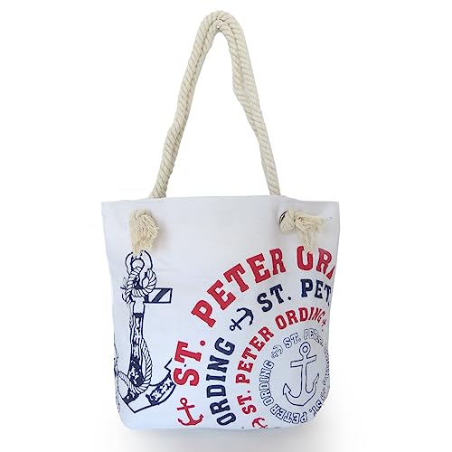 Sonia Originelli City Shopper St.Peter-Ording Einkaufstasche Tasche Bag Farbe Rot-Marine von Sonia Originelli