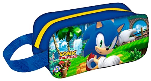 Sonic 3D Eva Federmäppchen - ToyBags - Gamer Case - Design mit seitlichem Griff - Federmäppchen mit 1 Fach - Innenfutter und Reißverschluss - 10 × 21 × 7 cm, bunt, Mediano, Federmäppchen Sonic 3D Eva von Sonic Impact