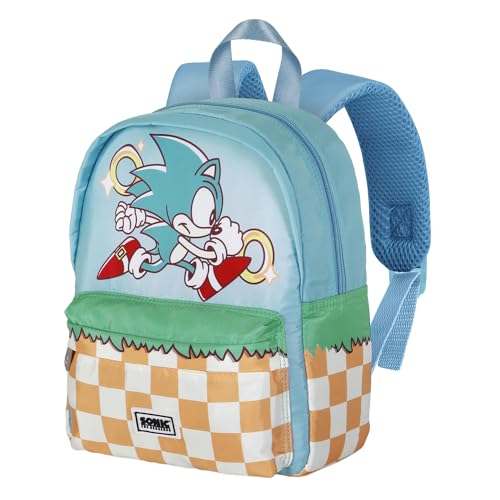 Sega-Sonic Run-Joy Kindergartenrucksack, Blau, 22 x 27 cm, Kapazität 5 L von Sonic The Hedgehog - SEGA