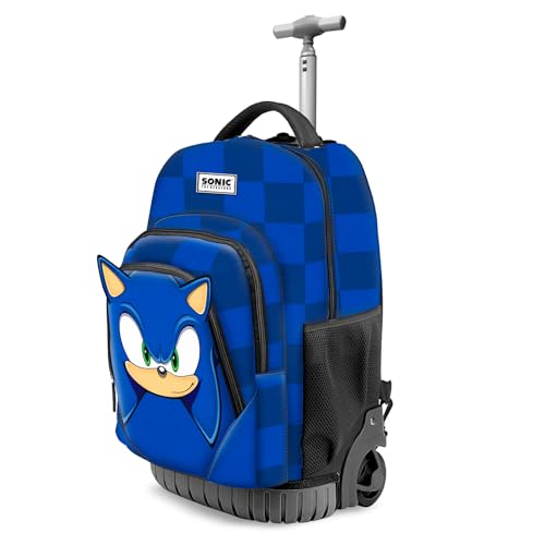 Sega-Sonic Sight-Fan GTS Trolley-Rucksack, Blau, 32 x 47 cm, Kapazität 39 L von Sonic The Hedgehog - SEGA