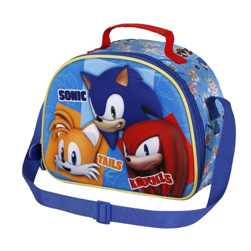 Sega-Sonic Trio-3D Frühstückstasche, Blau, 25,5 x 20 cm von Sonic The Hedgehog - SEGA