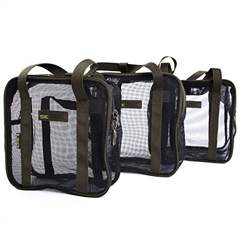 Sonik SK-TEK Air Dry Bag Boilie - Boilietasche zum trocknen mit Reißverschluss - Futtertasche Angeln zum aufbewahren von Karpfenködern - Carp Bait Pocket, Größe:M von Sonik