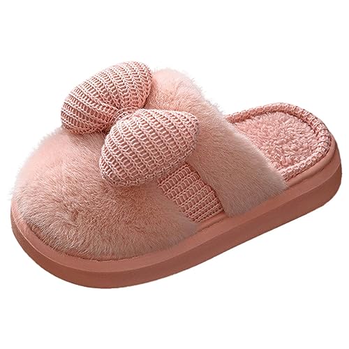 Hausschuhe Damen Herren Kawaii Tiere rutschfeste Filzpantoffeln Cartoon Kuschelige Stumme Haus Slides Baumwolle Plüsch Wärme Weiche Herbst und Winter Cozy Slippers von Sonnena