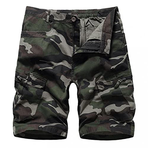 Herren Cargo Shorts Bermudas Schwarz Shorts Baumwolle MilitäR Herrenhose Shorts Kurze Hose Outdoor Loose Fit Cargo Sommerhose von Sonnena