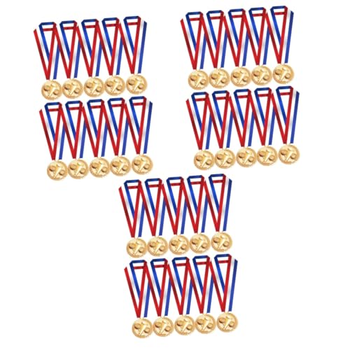 Sosoport 30 STK Cheerleader Gold Party Sportliche Goldmedaillen Gewinner Preise Wettbewerbspreise Medaillen Mit Bändern Gold Medaille Wettkampfmedaillen Abzeichen Angepasst von Sosoport