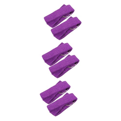 Sosoport 6 Stk Yoga-gurt Physische Ausrüstung Karnevalsspiele Stretchband Für Den Haushalt Flexible Widerstandsbänder Yoga Unelastisches Metall Violett Elastizität Fitnessgeräte von Sosoport