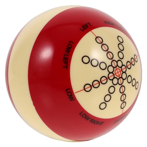 Sosoport Billardtraining Red Dot Queue Ball Kristallkugel Billiard Ball Billardkugeln Snooker-trainingsball Spielball Billard-Pool-zubehör Billardtischball Ausrüstung Doppelseitig Kunstharz von Sosoport