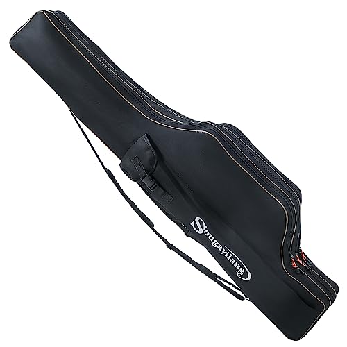 Sougayilang Angelruten-Tasche - 3-lagige Faltbare und tragbare Angelruten-Tasche für große Kapazität, Angelruten-Aufbewahrung und Angelgerät - 135cm-H von Sougayilang