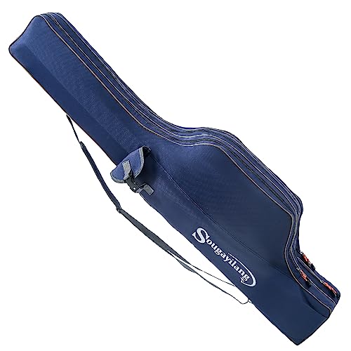 Sougayilang Angelruten-Tasche - 3-lagige Faltbare und tragbare Angelruten-Tasche für große Kapazität, Angelruten-Aufbewahrung und Angelgerät - 135cm-L von Sougayilang